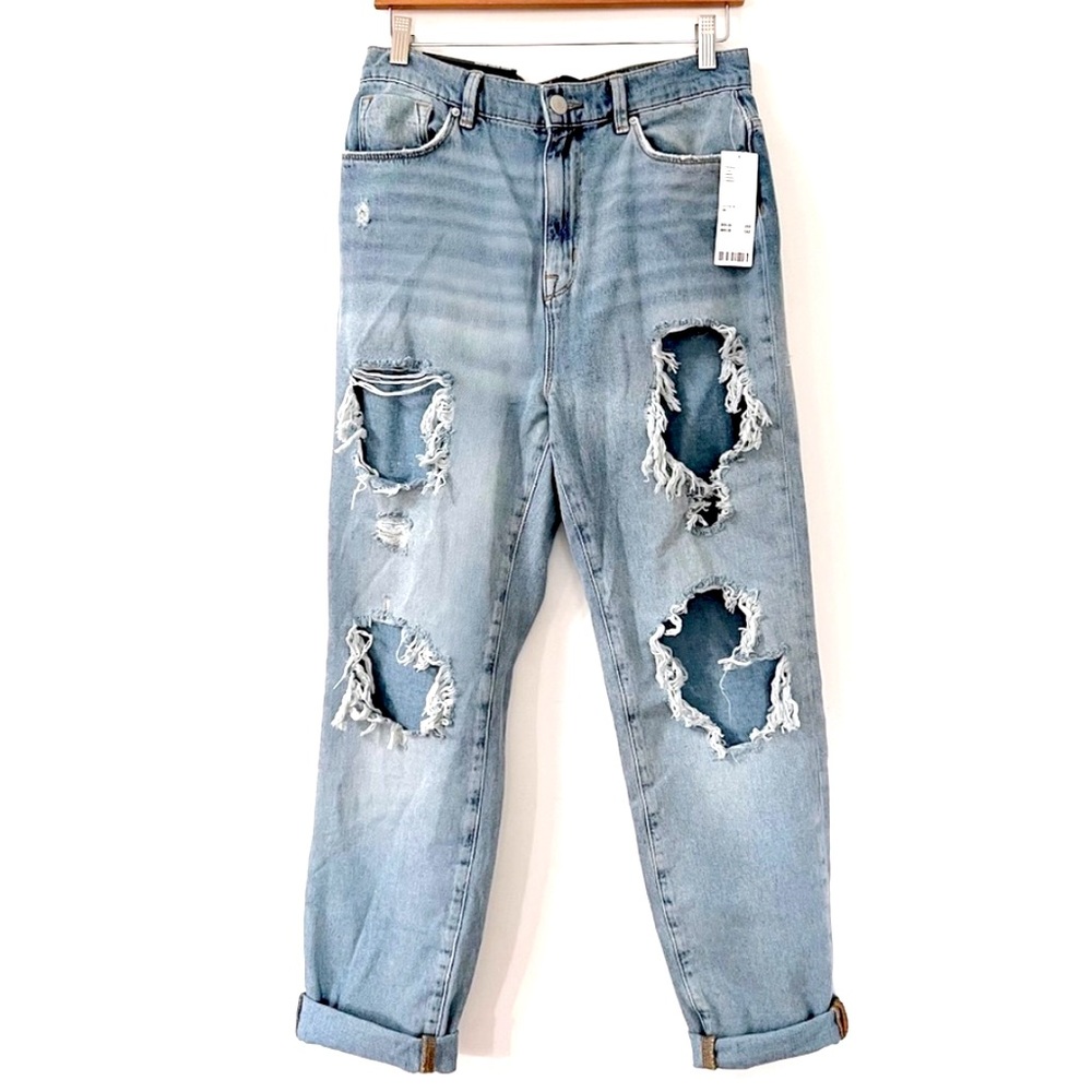 NWT UO BDG High-Waisted Super Distressed Ripped Mom Jeans - Picture 5 of 5